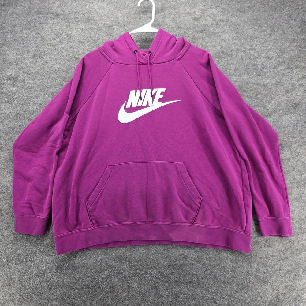 Nike Hoodie Mens XL Purple Pullover Hooded Pockets Graphic Print BV4126-564